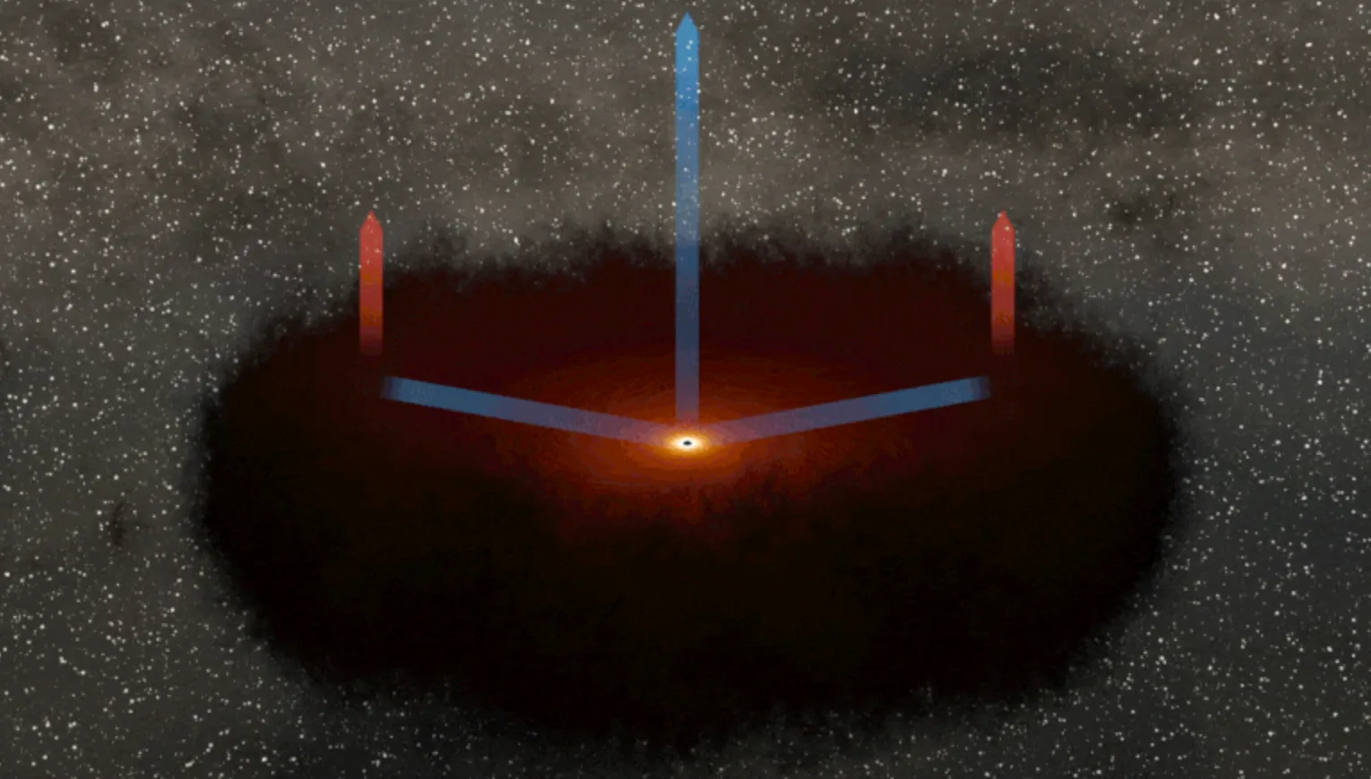 Illustration of a black hole accretion disk and corona
